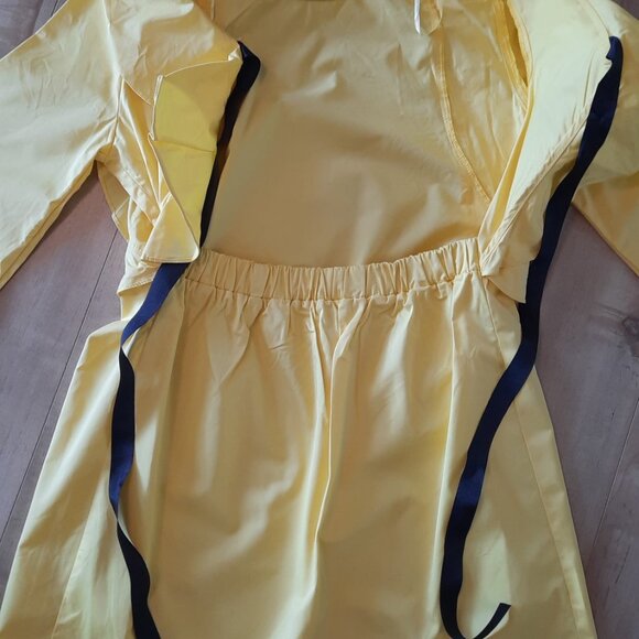 Zara Yellow Open Back Ruffle Dress - Picture 4 of 5